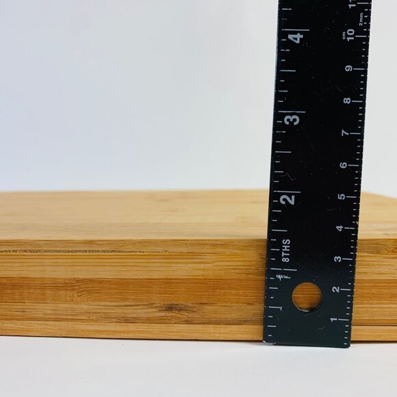 Large Bamboo Chopping Block Extra Thick 15 x 12 Inch Kitchen Tools Cutting Board - Picture 7 of 9